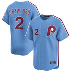 Choea P.Phillies #2 Justin Crawford Player Light Blue Home Limited Stitched Jerseys