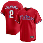 Choea P.Phillies #2 Justin Crawford Player Red Home Limited Stitched Jerseys
