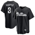 Choea P.Phillies #3 Bryce Harper Player Black Alt Fashion Home Game Stitched Jerseys