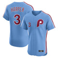 Choea P.Phillies #3 Bryce Harper Player Light Blue Home Limited Elite Stitched Jerseys