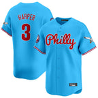 Choea P.Phillies #3 Bryce Harper Player Light Blue Phillies & Eagles Vapor Premier Limited Stitched Jerseys