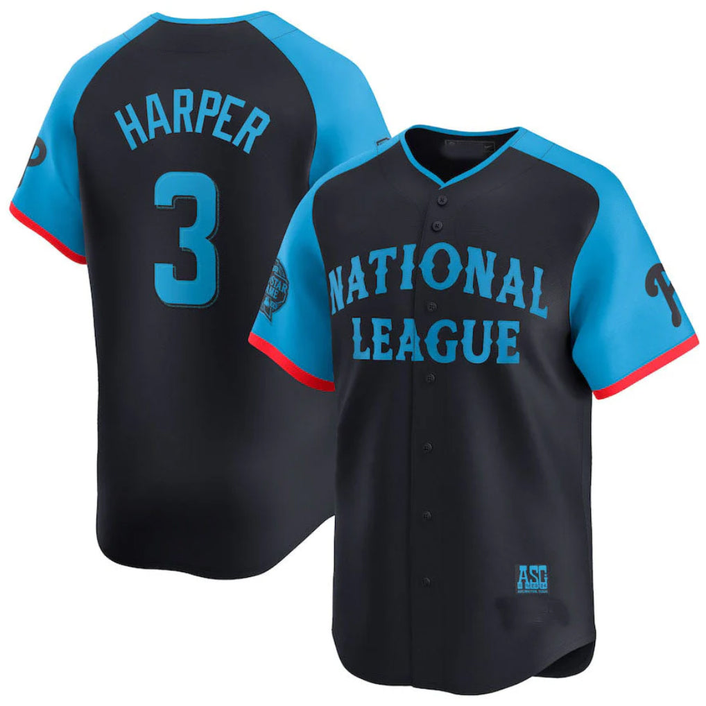 Choea P.Phillies #3 Bryce Harper Player Navy National League All-Star Limited Game Stitched Jerseys