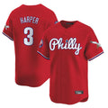 Choea P.Phillies #3 Bryce Harper Player Red Phillies & Eagles Vapor Premier Limited Stitched Jerseys