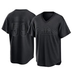 Choea P.Phillies #59 Jhoan Duran Player Black Pitch Fashion Limited T-shirt Stitched Jerseys