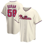 Choea P.Phillies #59 Jhoan Duran Player Cream Home Game Stitched Jerseys