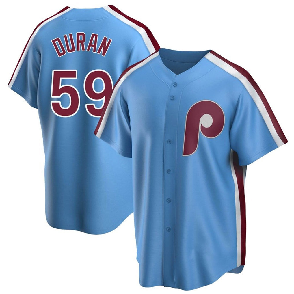 Choea P.Phillies #59 Jhoan Duran Player Light Blue Home Limited Game Stitched Jerseys