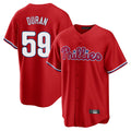 Choea P.Phillies #59 Jhoan Duran Player Red Home Game Stitched Jerseys