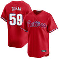 Choea P.Phillies #59 Jhoan Duran Player Red Home Limited Stitched Jerseys
