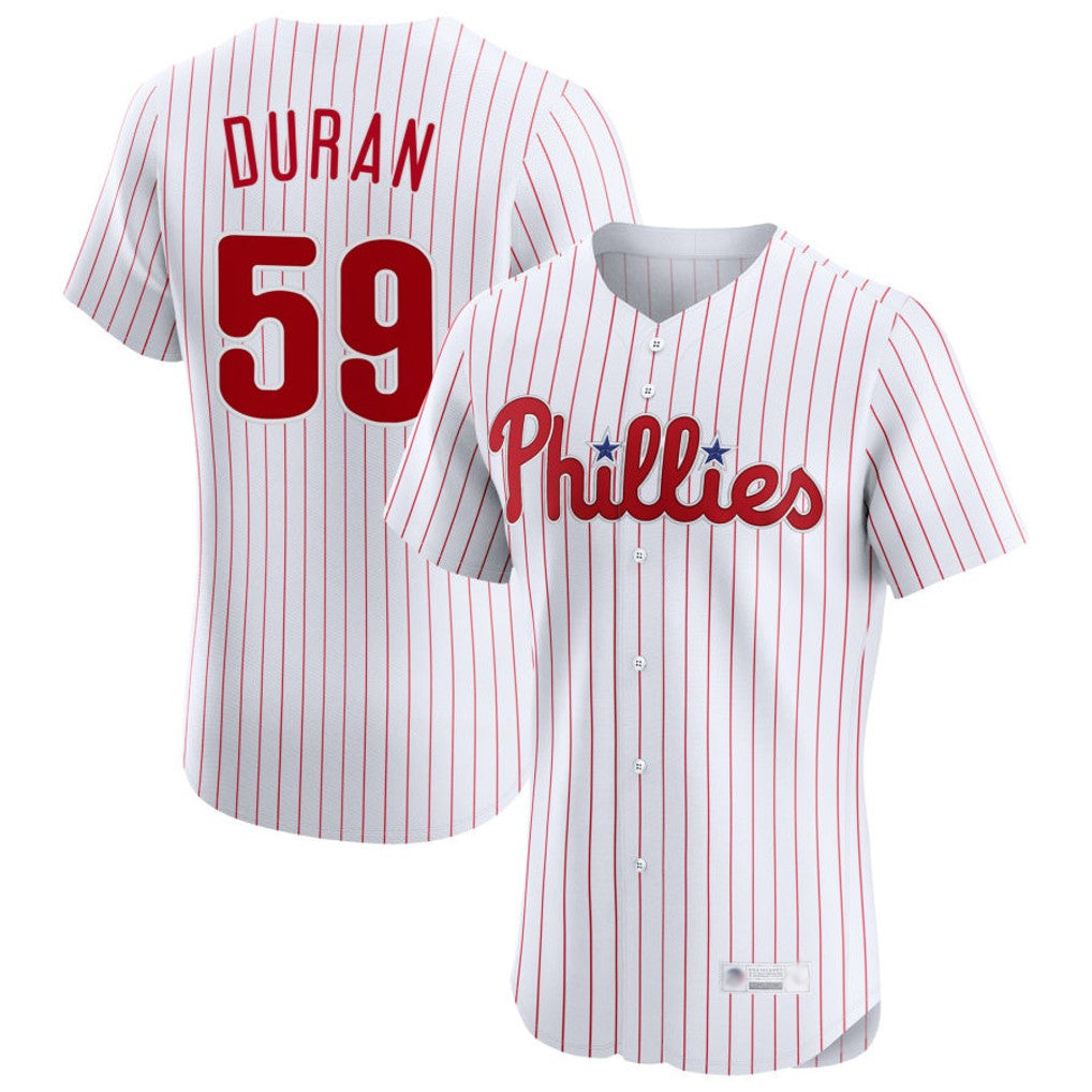 Choea P.Phillies #59 Jhoan Duran Player White Home Limited Elite Stitched Jerseys