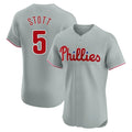 Choea P.Phillies #5 Bryson Stott Player Gray Home Limited Elite Stitched Jerseys