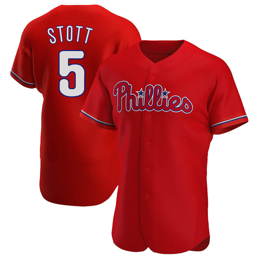 Choea P.Phillies #5 Bryson Stott Player Red Home Limited Elite Stitched Jerseys