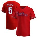 Choea P.Phillies #5 Bryson Stott Player Red Home Limited Elite Stitched Jerseys