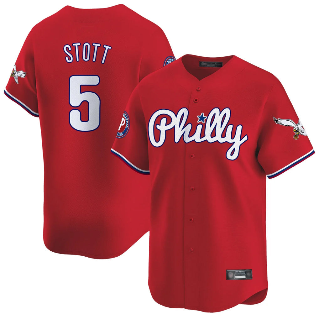 Choea P.Phillies #5 Bryson Stott Player Red Phillies & Eagles Vapor Premier Limited Stitched Jerseys