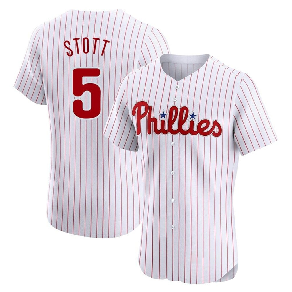 Choea P.Phillies #5 Bryson Stott Player White Home Limited Elite Stitched Jerseys