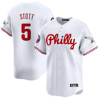 Choea P.Phillies #5 Bryson Stott Player White Phillies & Eagles Vapor Premier Limited Stitched Jerseys