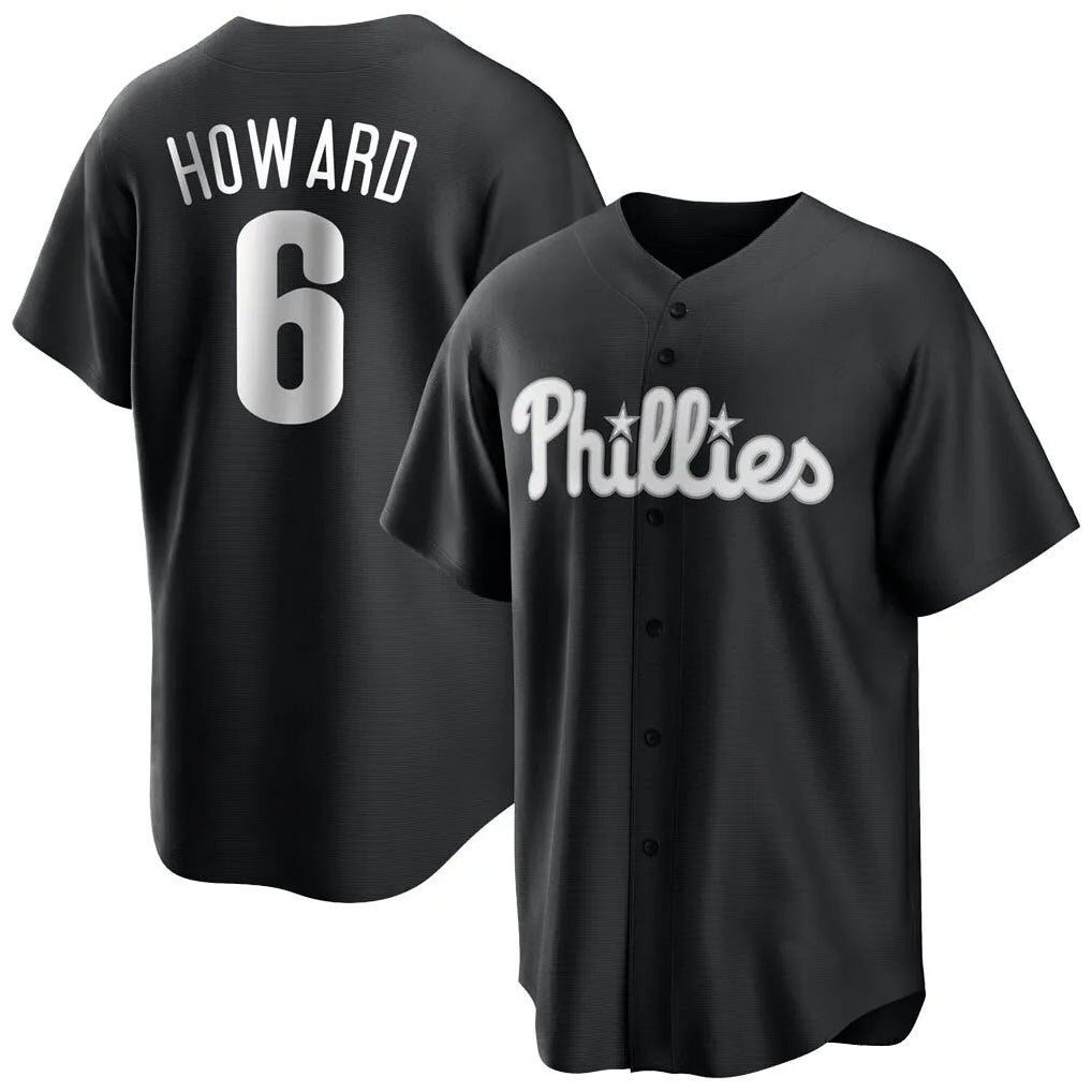Choea P.Phillies #6 Ryan Howard Player Black Alt Fashion Home Game Stitched Jerseys