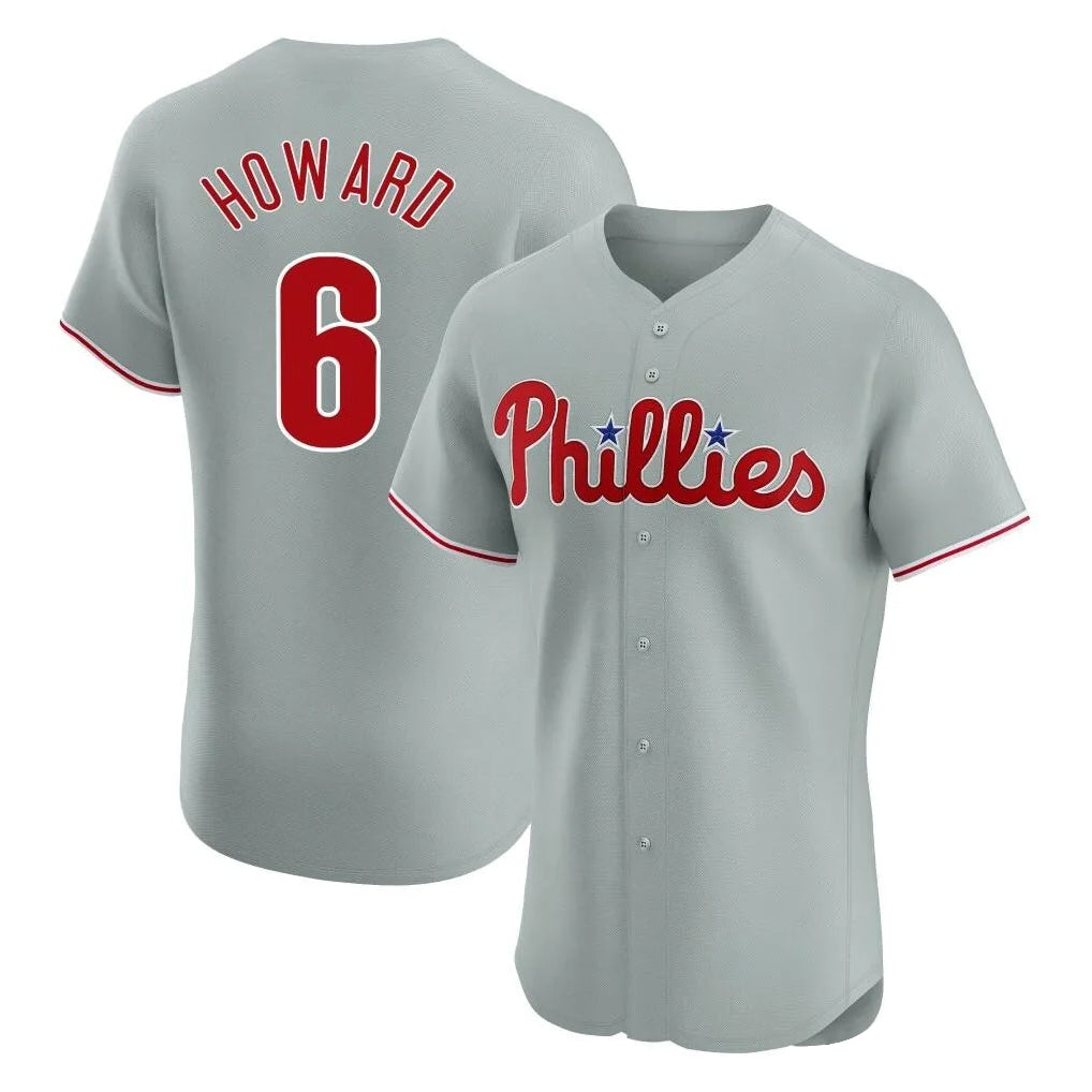 Choea P.Phillies #6 Ryan Howard Player Gray Home Limited Elite Stitched Jerseys