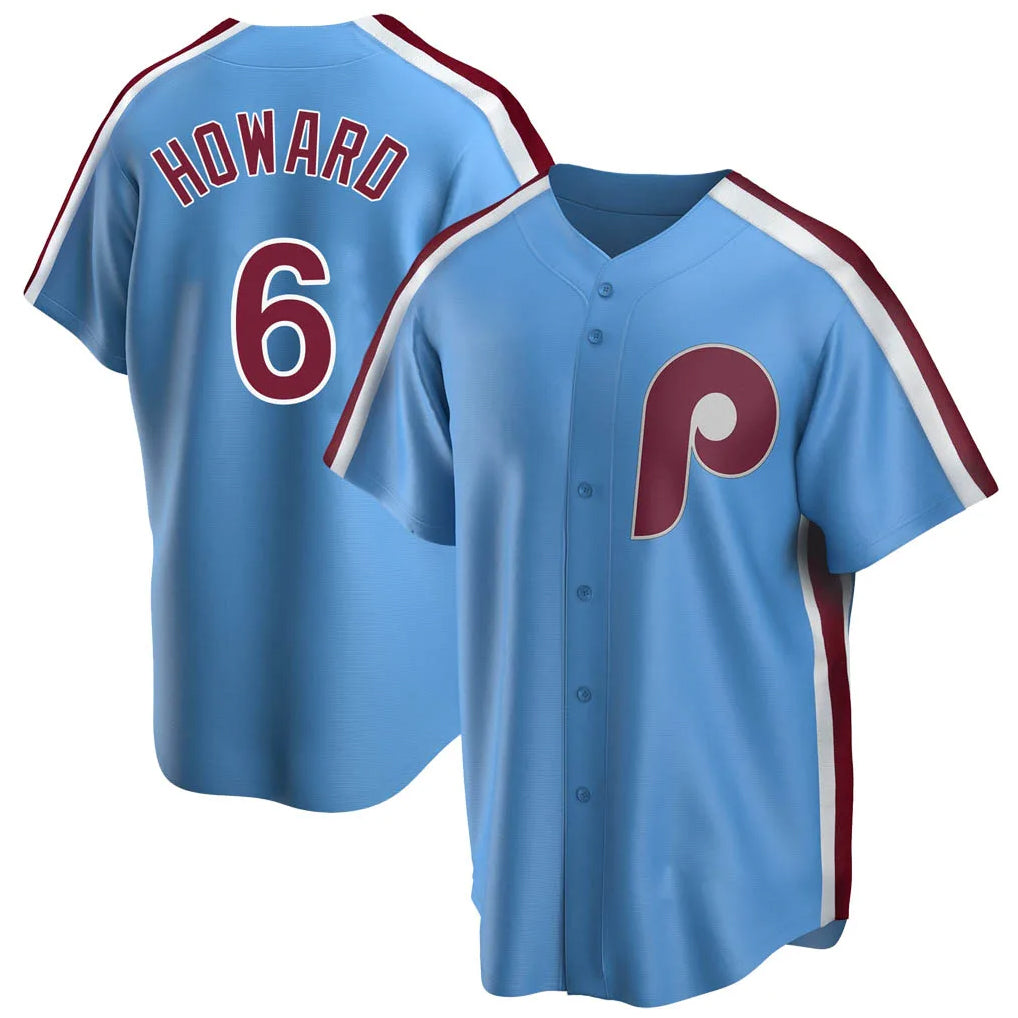 Choea P.Phillies #6 Ryan Howard Player Light Blue Home Game Stitched Jerseys