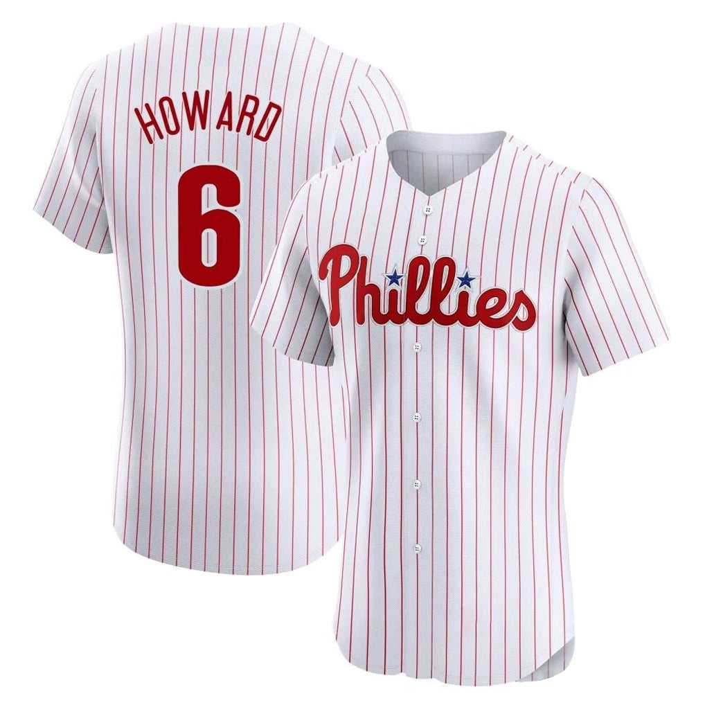 Choea P.Phillies #6 Ryan Howard Player White Home Limited Elite Stitched Jerseys