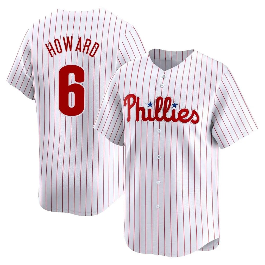 Choea P.Phillies #6 Ryan Howard Player White Home Limited Stitched Jerseys