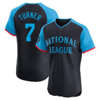 Choea P.Phillies #7 Trea Turner Player Navy National League All-Star Limited Elite Stitched Jerseys