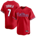 Choea P.Phillies #7 Trea Turner Player Red Home Limited Stitched Jerseys