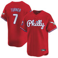 Choea P.Phillies #7 Trea Turner Player Red Phillies & Eagles Vapor Premier Limited Stitched Jerseys
