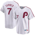Choea P.Phillies #7 Trea Turner Player White Cooperstown Collection Limited Home Stitched Jerseys