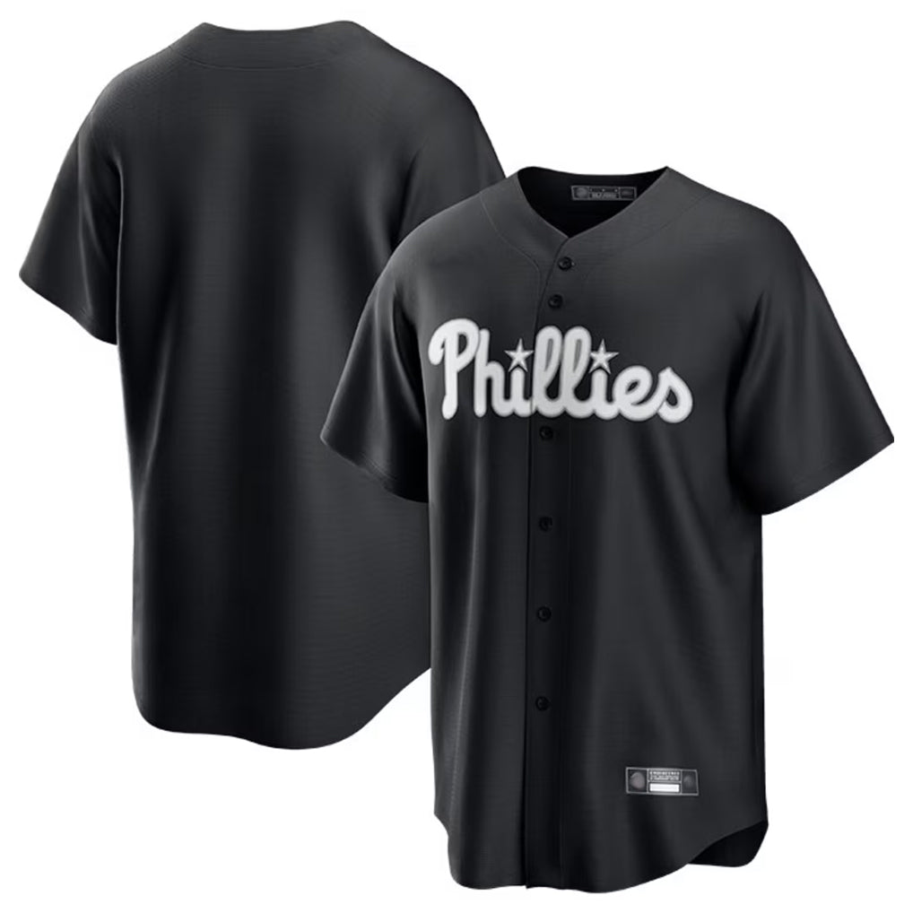 Choea P.Phillies Blank Player Black Alt Fashion Home Game Stitched Jerseys