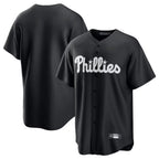 Choea P.Phillies Blank Player Black Alt Fashion Home Game Stitched Jerseys