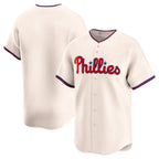 Choea P.Phillies Blank Player Cream Home Limited Stitched Jerseys