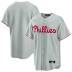Choea P.Phillies Blank Player Gray Home Game Stitched Jerseys