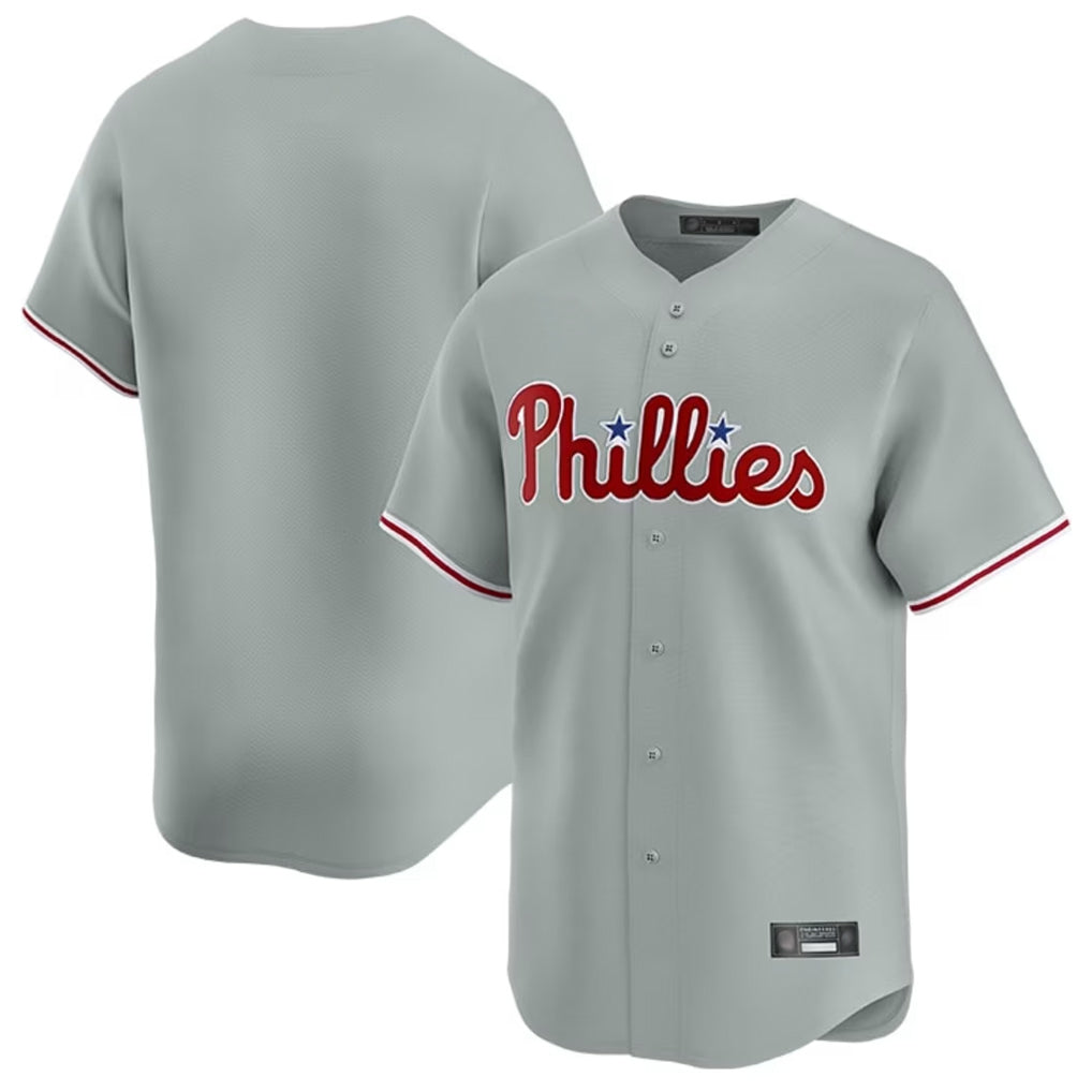 Choea P.Phillies Blank Player Gray Home Limited Stitched Jerseys