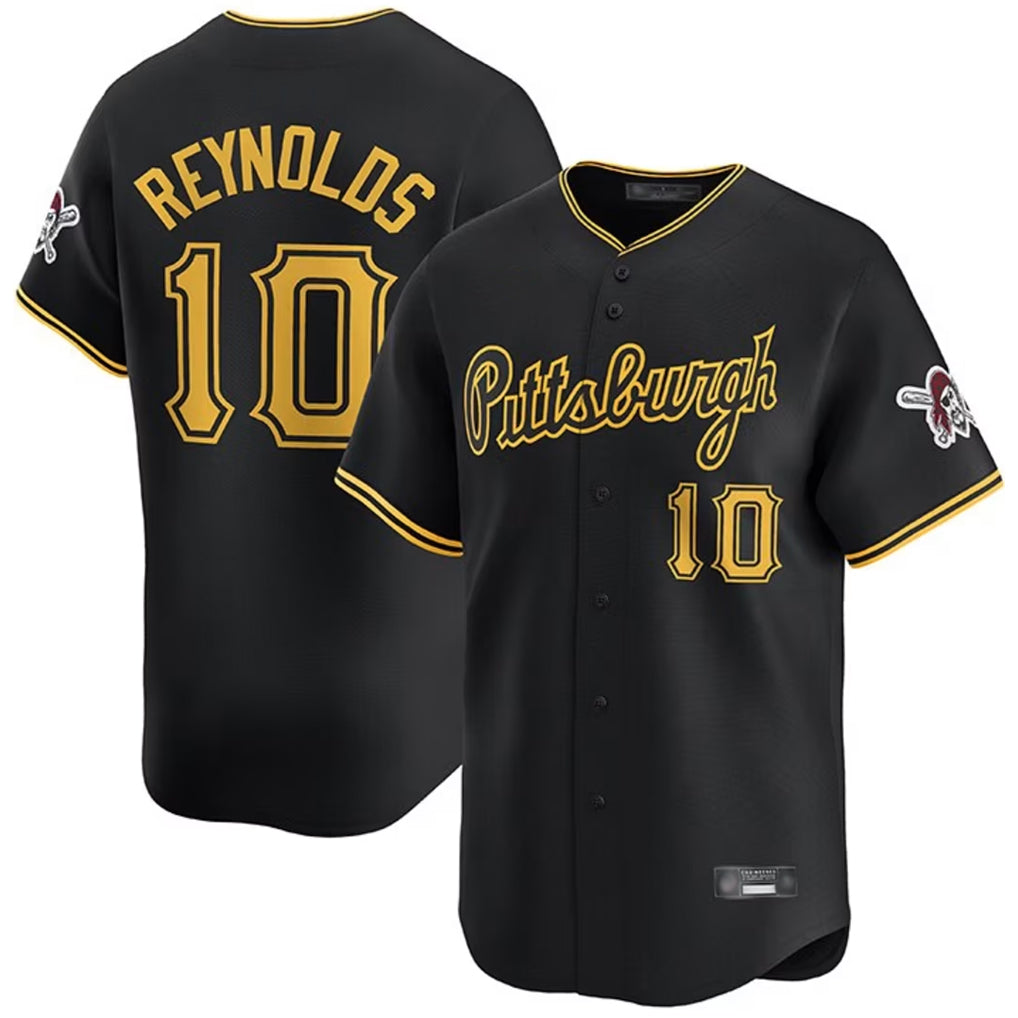 Choea P.Pirates #10 Bryan Reynolds Player Black Alt Home Limited Stitched Jerseys