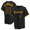 Choea P.Pirates #10 Bryan Reynolds Player Black Snake Skin City Home Limited Stitched Jerseys