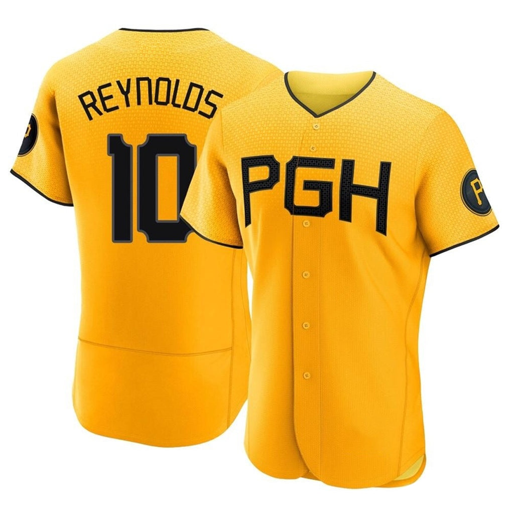 Choea P.Pirates #10 Bryan Reynolds Player Gold City Connect Home Limited Elite Stitched Jerseys
