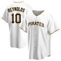 Choea P.Pirates #10 Bryan Reynolds Player White Home Game Stitched Jerseys