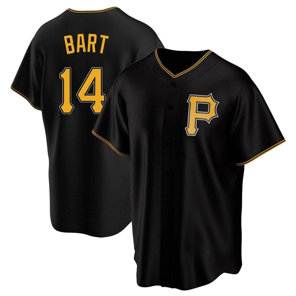 Choea P.Pirates #14 Joey Bart Player Black Alternate 2025 Home Game T-shirt Stitched Jerseys