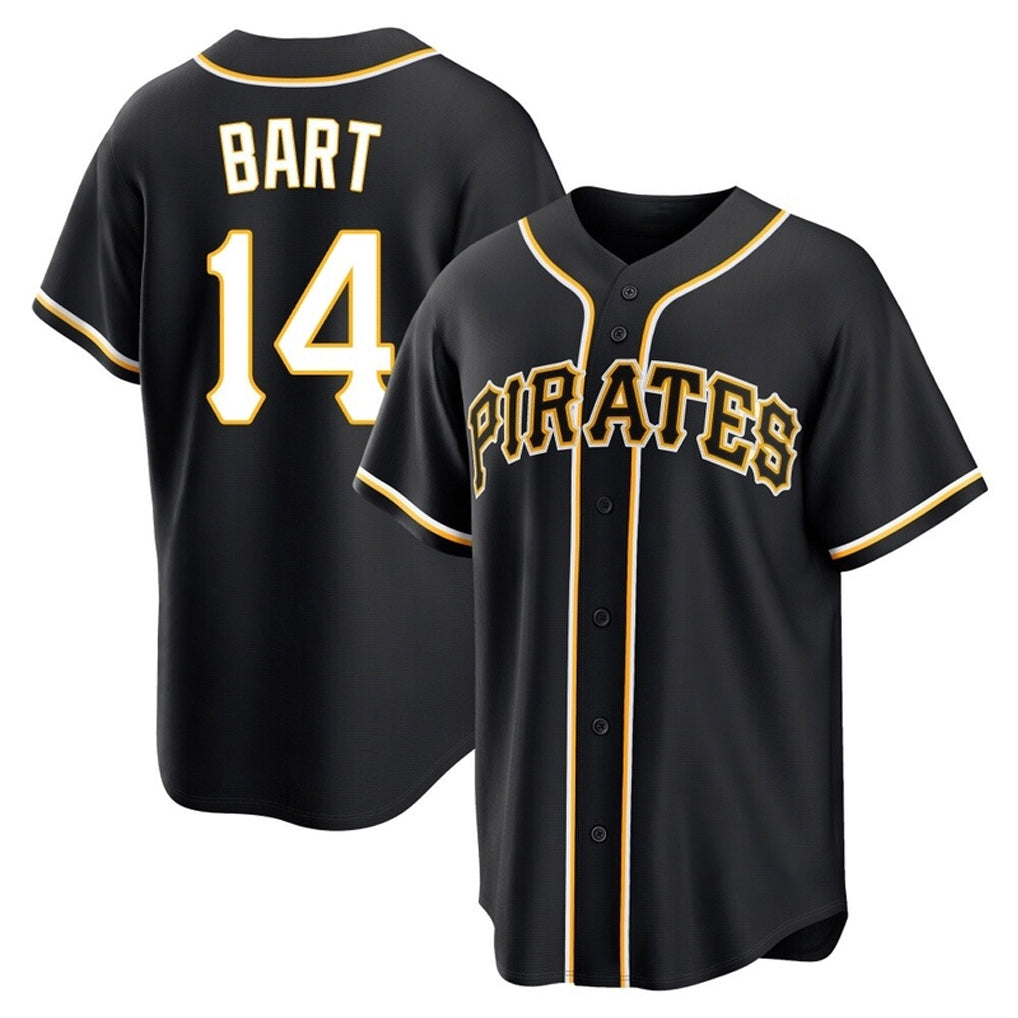 Choea P.Pirates #14 Joey Bart Player Black Fashion Out Home Game Stitched Jerseys