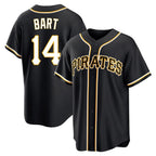 Choea P.Pirates #14 Joey Bart Player Black Fashion Out Home Game Stitched Jerseys
