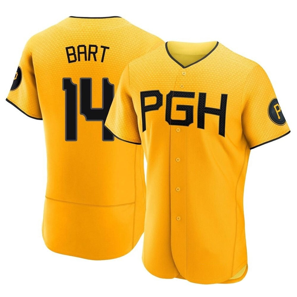 Choea P.Pirates #14 Joey Bart Player Gold City Connect Home Limited Elite Stitched Jerseys