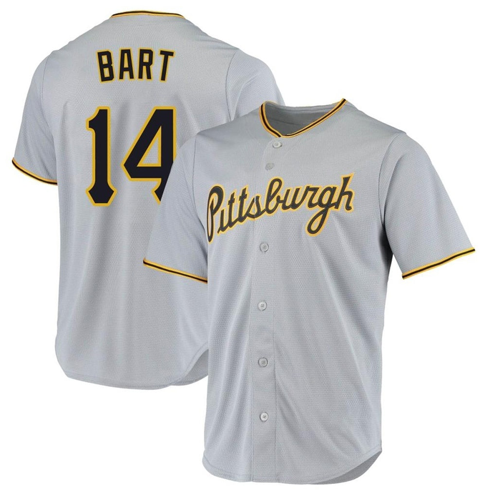 Choea P.Pirates #14 Joey Bart Player Gray Road Home Game Stitched Jerseys