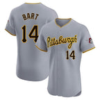 Choea P.Pirates #14 Joey Bart Player Gray Road Home Limited Elite Stitched Jerseys