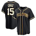 Choea P.Pirates #15 Oneil Cruz Player Black Fashion Out Home Game Stitched Jerseys