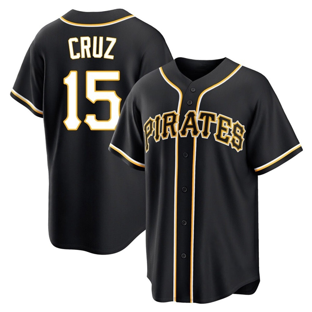 Choea P.Pirates #15 Oneil Cruz Player Black Fashion Out Home Game Stitched Jerseys