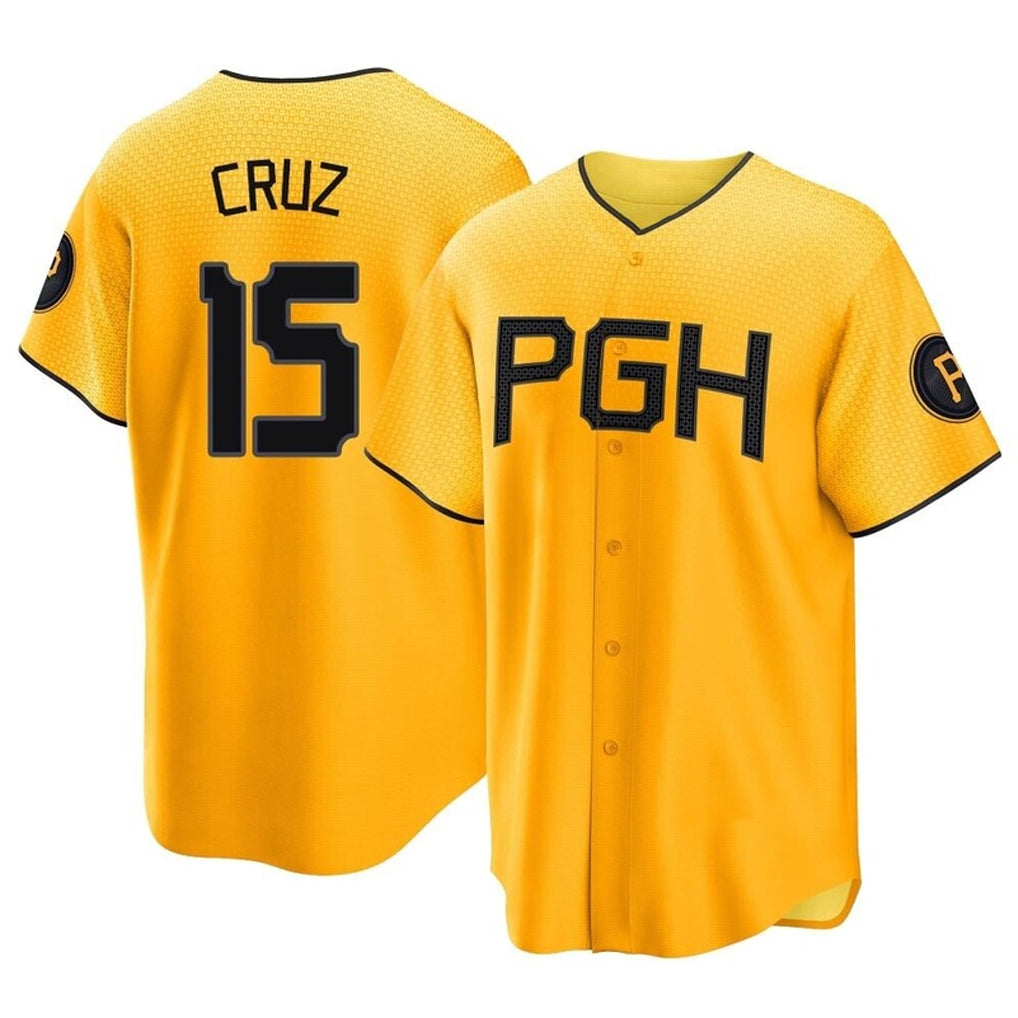 Choea P.Pirates #15 Oneil Cruz Player Gold City Connect Home Game Stitched Jerseys