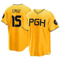Choea P.Pirates #15 Oneil Cruz Player Gold City Connect Home Game Stitched Jerseys