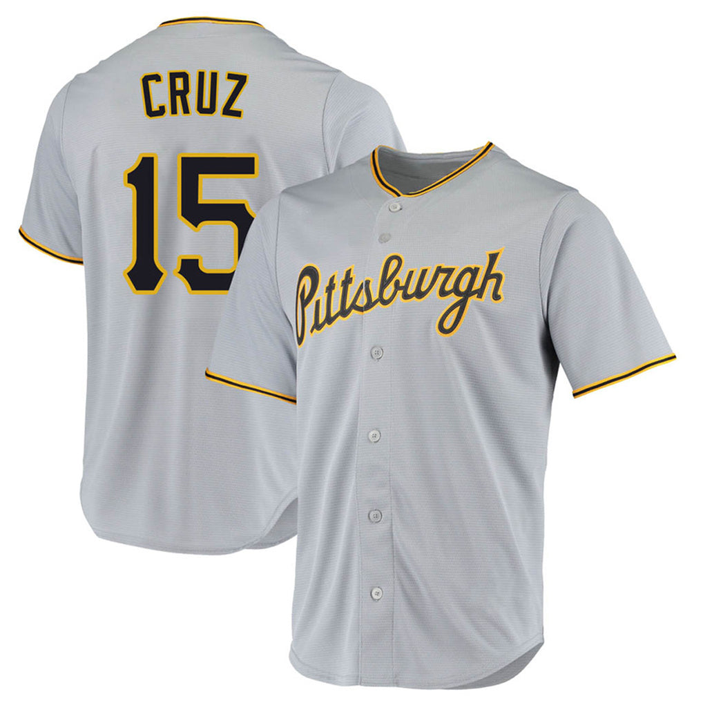 Choea P.Pirates #15 Oneil Cruz Player Gray Road Home Game Stitched Jerseys