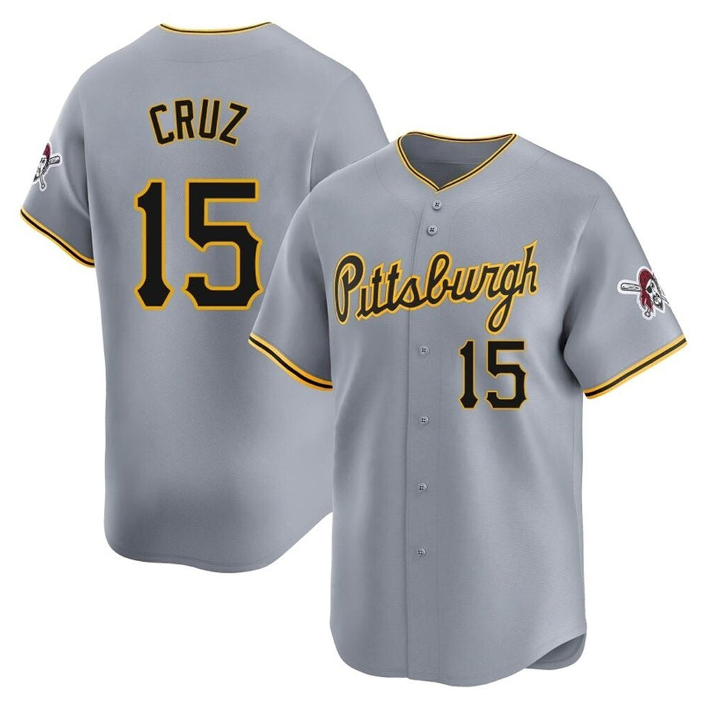 Choea P.Pirates #15 Oneil Cruz Player Gray Road Home Limited Stitched Jerseys