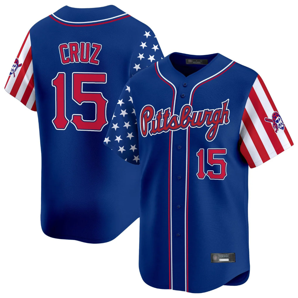 Choea P.Pirates #15 Oneil Cruz Player Royal 2025 Independence Day Vapor Premier Limited Stitched Jerseys
